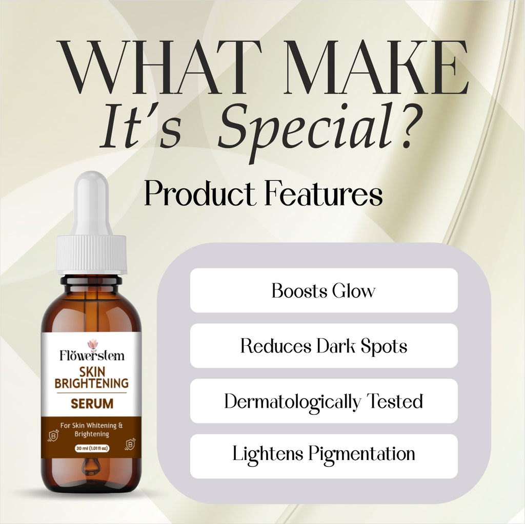 Skin Brightening Serum with Vitamin C, Niacinamide & Hyaluronic Acid | Dark Spot Corrector | Evens Skin Tone | Hydrating Face Serum for Radiant & Glowing Skin – 30ml