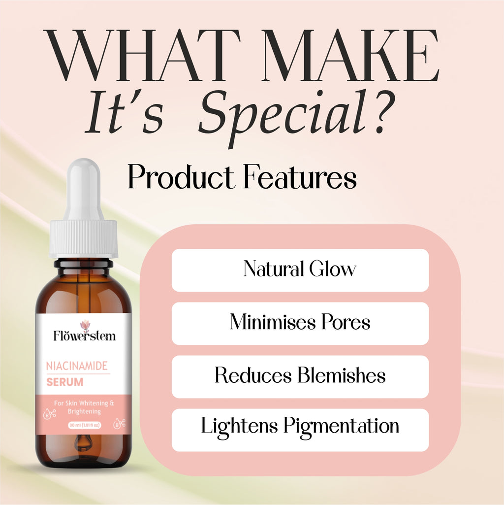 Niacinamide Serum 10% for Face | Reduces Acne Marks, Dark Spots & Oiliness | Brightening & Hydrating Face Serum for Clear, Even-Toned Skin | Lightweight, Non-Sticky Formula